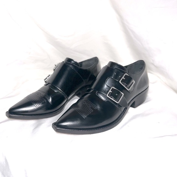 All Saints Silva Monk Strap Brogue - Picture 1 of 8